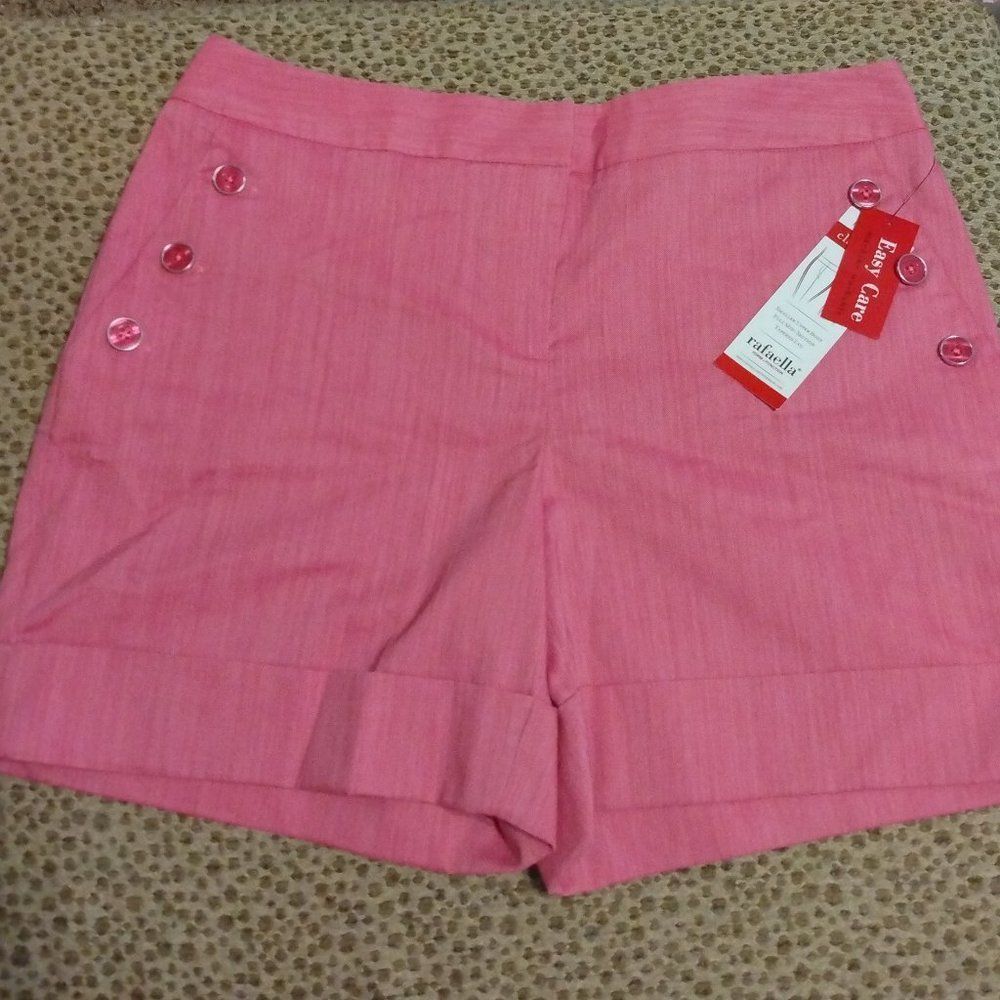 💕Unworn Women's Size 12 Classic Fit Rafaella Magenta Sailor Inspired Shorts 💕